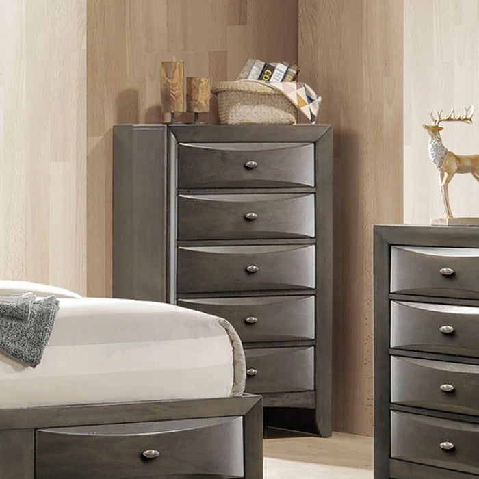 Furniture of America - Zosimo 6 Piece Full Size Storage Bedroom Set in Gray - FM7210GY-F-6SET - GreatFurnitureDeal