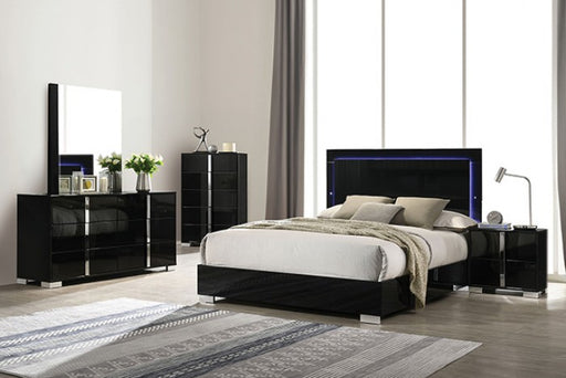 Furniture of America - Sinistra 3 Piece Queen Bedroom Set in Black - FM7211BK-Q-3SET - GreatFurnitureDeal