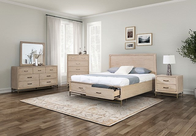 Furniture of America - Sandnes Queen Bed in Light Oak - FM7369AK-Q - GreatFurnitureDeal