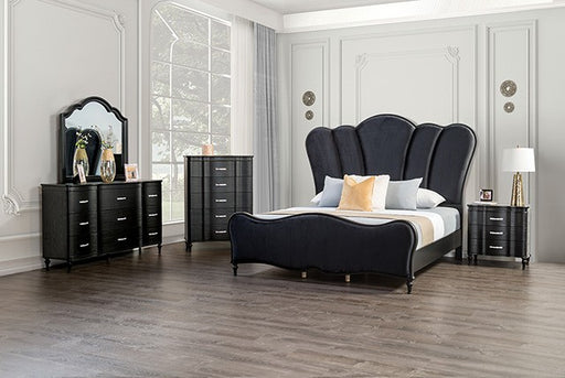 Furniture of America - Melodi Parc 5 Piece Queen Bedroom Set in Black - FM7416BK-Q-5SET - GreatFurnitureDeal