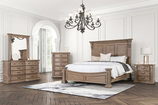 Furniture of America - Seven 6 Piece Eastern King Bedroom Set in Weathered Oak - FM7418AK-EK-6SET - GreatFurnitureDeal