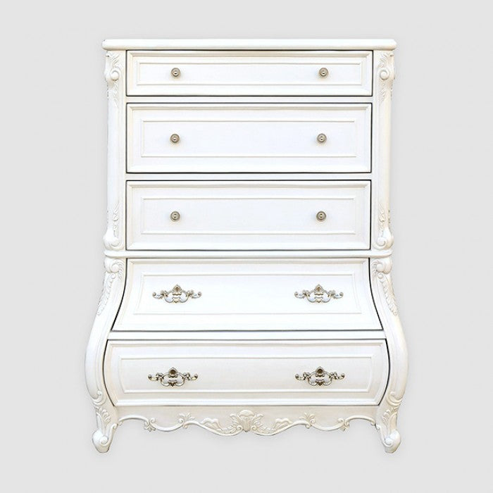Furniture of America - Valentini Chest in White/Tan - FM7419WH-C - GreatFurnitureDeal