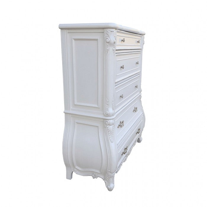 Furniture of America - Valentini Chest in White/Tan - FM7419WH-C - GreatFurnitureDeal