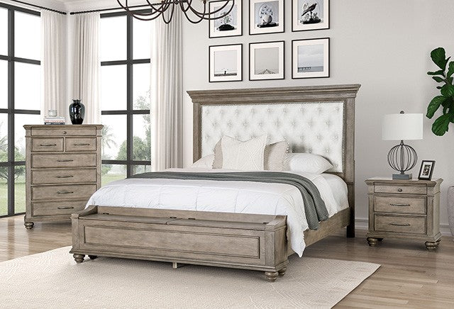 Furniture of America - Philomath 5 Piece Queen Bedroom Set in Aged Oak - FM7430BR-Q-5SET - GreatFurnitureDeal