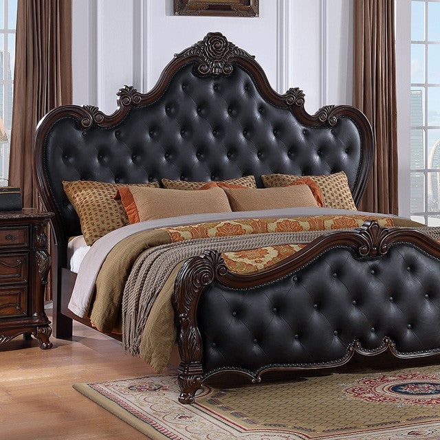 Furniture of America - Ventresca Queen Bed in Dark Cherry - FM7635CH-Q - GreatFurnitureDeal