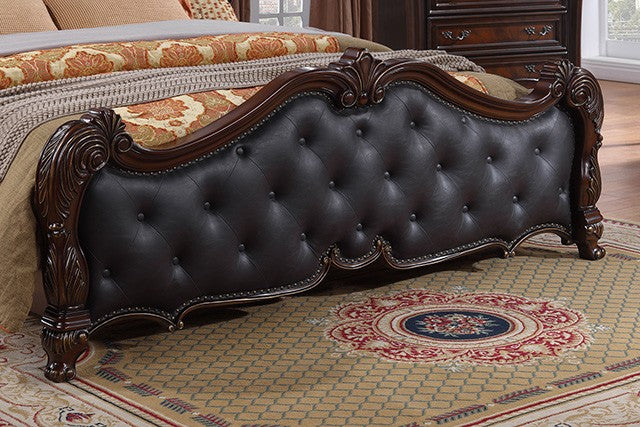 Furniture of America - Ventresca Queen Bed in Dark Cherry - FM7635CH-Q - GreatFurnitureDeal