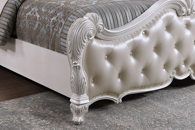 Furniture of America - Ventresca Eastern King Bed in White - FM7635WH-EK - GreatFurnitureDeal