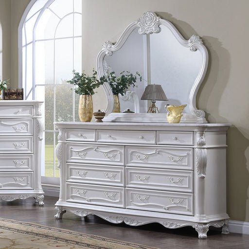 Furniture of America - Ventresca 3 Piece Queen Bedroom Set in White - FM7635WH-Q-3SET - GreatFurnitureDeal