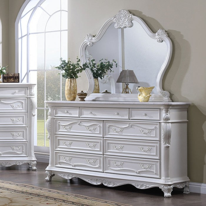 Furniture of America Ventresca White Dresser | Ornate Home Furniture of America Ventresca White Dresser | Ornate Home