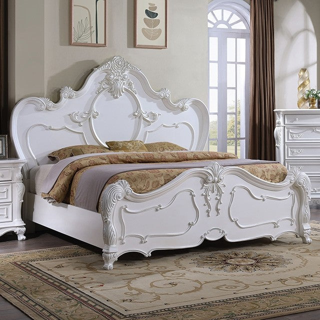 Furniture of America - Roselli Queen Bed in White - FM7636WH-Q - GreatFurnitureDeal