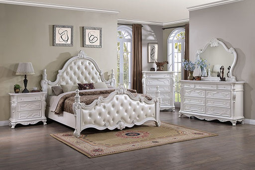 Furniture of America - Cremona King Bed in White - FM7637WH-EK - GreatFurnitureDeal