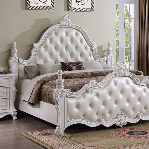 Furniture of America - Cremona Eastern King Bed in White - FM7637WH-EK - GreatFurnitureDeal