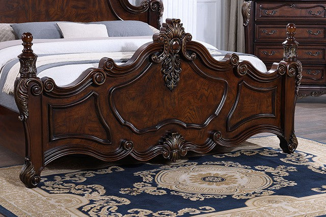 Furniture of America - Francione Eastern King Bed in Dark Cherry - FM7638CH-EK - GreatFurnitureDeal