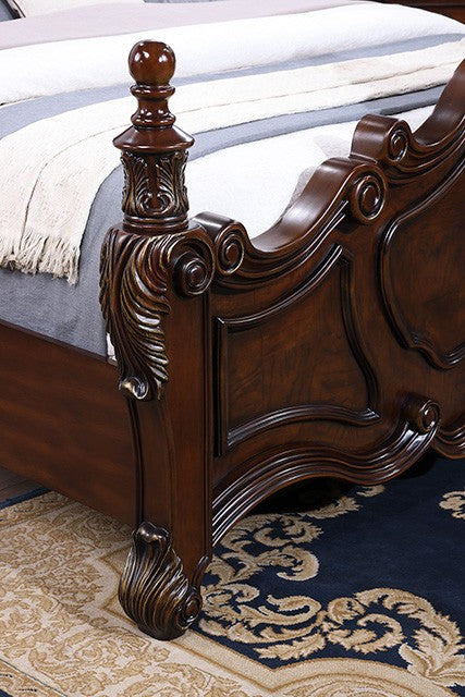 Furniture of America - Francione Eastern King Bed in Dark Cherry - FM7638CH-EK - GreatFurnitureDeal