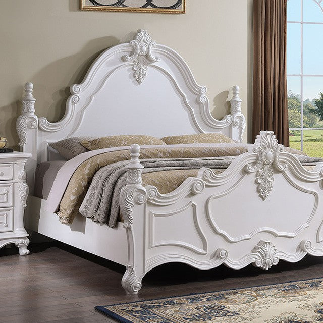 Furniture of America - Francione Eastern King Bed in White - FM7638WH-EK - GreatFurnitureDeal