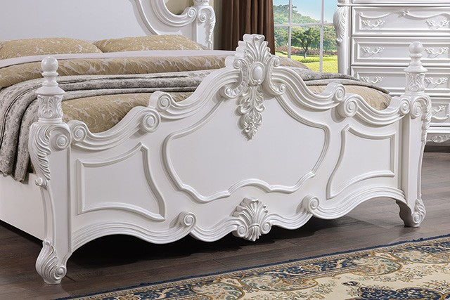 Furniture of America - Francione Eastern King Bed in White - FM7638WH-EK - GreatFurnitureDeal