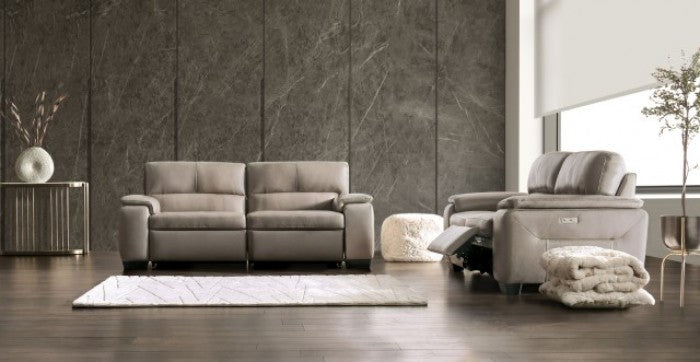 Furniture of America - Balderico Power Sofa in Taupe - FM90001TP-SF-PM