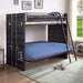 Furniture of America - Lafray Twin Bunk w/ Futon Base in Black - FOA-BK652BK-BED - GreatFurnitureDeal