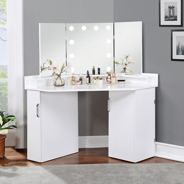 Furniture of America - Lorybelle Vanity in White - FOA-DK5134WH-PK - GreatFurnitureDeal