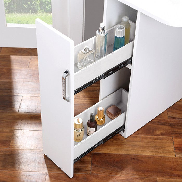 Furniture of America - Lorybelle Vanity in White - FOA-DK5134WH-PK - GreatFurnitureDeal