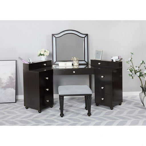 Furniture of America - Tracie Vanity Set in Obsidian Gray - FOA-DK5686DG-PK - GreatFurnitureDeal