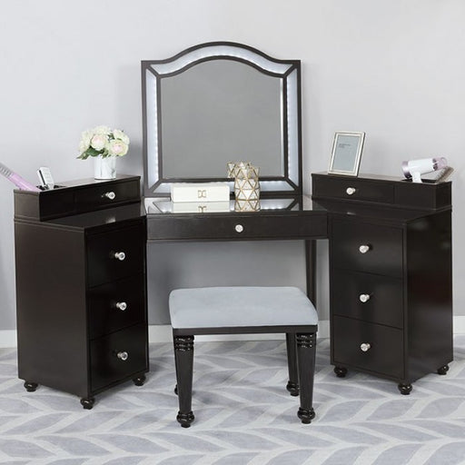 Furniture of America - Tracie Vanity Set in Obsidian Gray - FOA-DK5686DG-PK - GreatFurnitureDeal