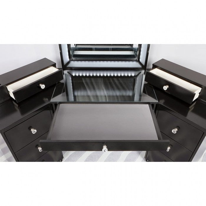 Furniture of America - Tracie Vanity Set in Obsidian Gray - FOA-DK5686DG-PK - GreatFurnitureDeal