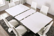 Furniture of America - Zain 7 Piece Dining Table Set in White, Chrome - FOA3742T-7SET - GreatFurnitureDeal