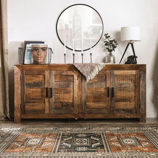 Furniture of America - Galanthus Cabinet in Weathered Natural Tone - FOA51020 - GreatFurnitureDeal