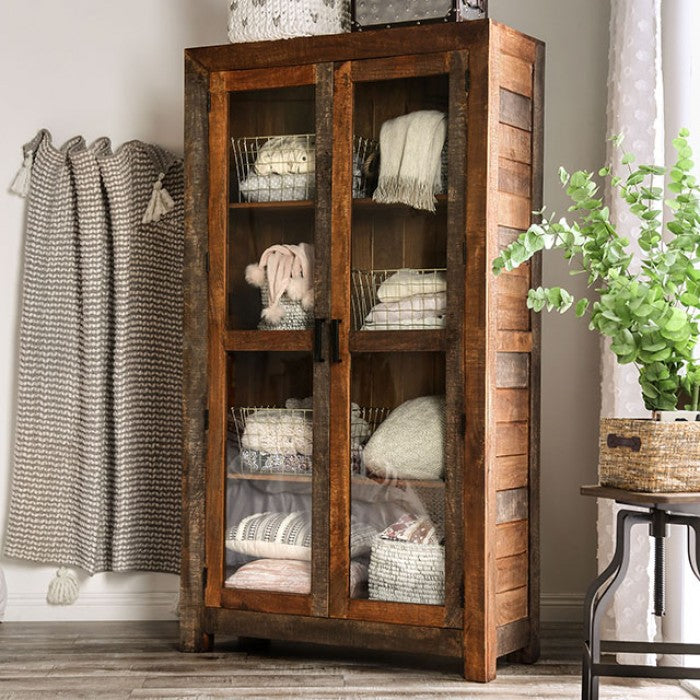 Furniture of America - Galanthus  Bookcase in Weathered Natural Tone - FOA51022