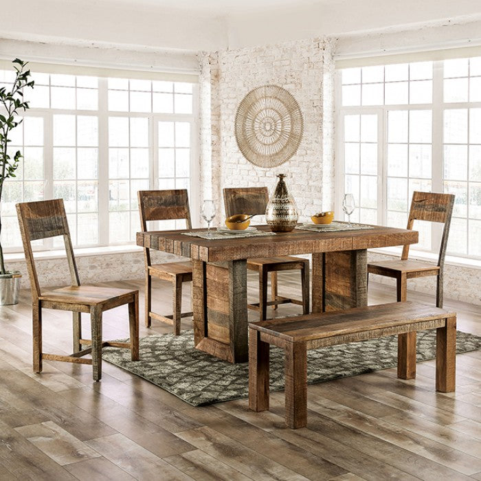 Furniture of America - Galanthus Dining Table in Weathered Light Natural Tone - FOA51029 - GreatFurnitureDeal