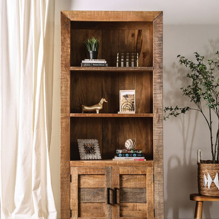 Furniture of America - Galanthus Bookcase in Weathered Natural Tone - FOA51037 - GreatFurnitureDeal