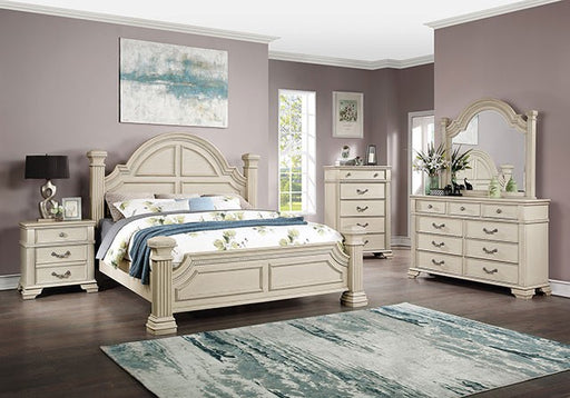 Furniture of America - Pamphilos Queen Bed in Antique White - FOA7144WH-Q - GreatFurnitureDeal