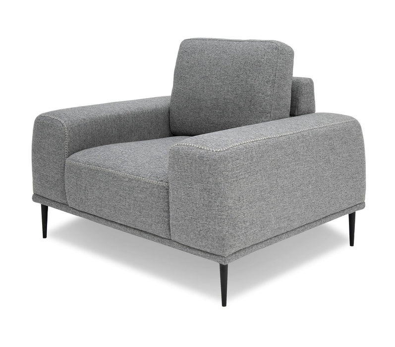 VIG Furniture - Divani Casa Fonda - Modern Grey Fabric Chair - VGMB-2123-CHR-GRY