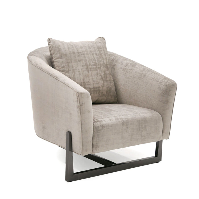 VIG Furniture - Modrest Forbis - Contemporary Light Grey Fabric Accent Chair - VGCSFORBIS-LGB-CH