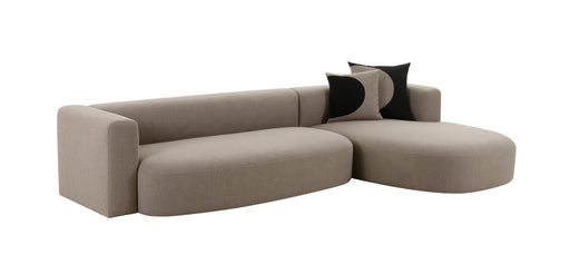 VIG Furniture - Modrest Franco Modern RAF L-Shaped Brown Fabric Sectional Sofa - VGOD-ZW-22014-SECT - GreatFurnitureDeal