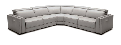 VIG Furniture - Modrest Frazier Modern Light Grey Leather Sectional Sofa with Recliners - VGKM-KM268H-LG-GRY-SECT - GreatFurnitureDeal