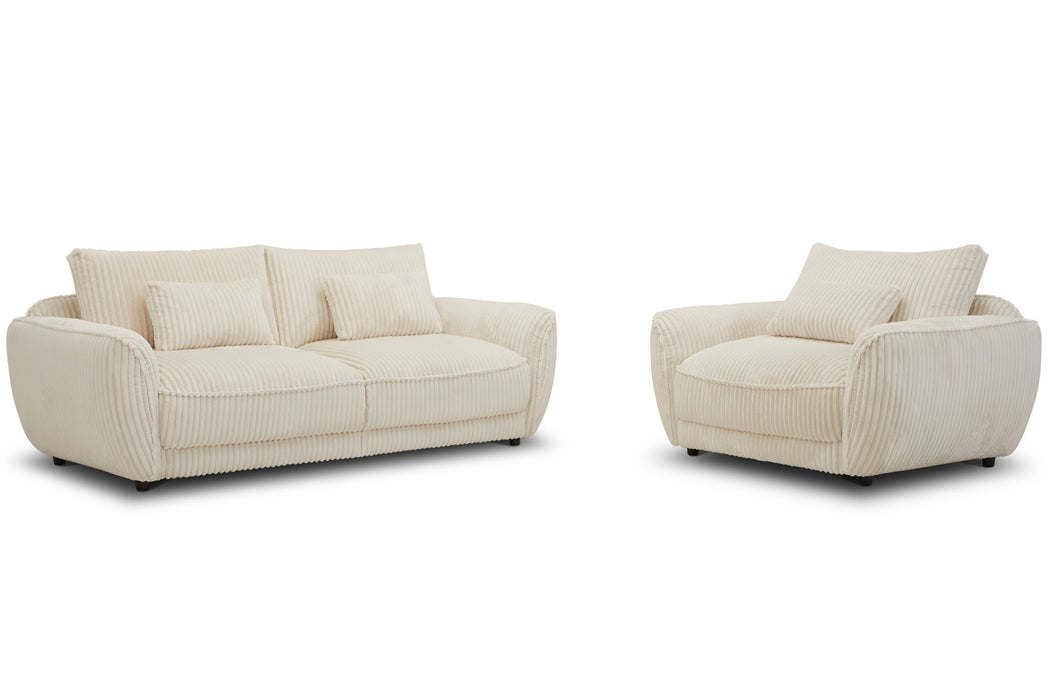 Parker Living - Utopia Sofa and 2 Chair and Half in Mega Ivory - SUTP-311-MGIV - GreatFurnitureDeal