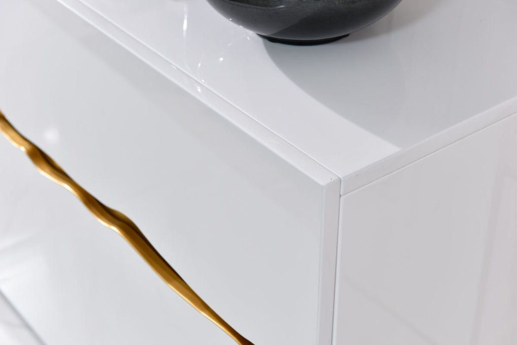VIG Furniture - Modrest Aspen Modern White & Gold Buffet - VGVCG1808-WHT - GreatFurnitureDeal