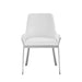 VIG Furniture - Modrest Ganon Modern White & Brushed Stainless Steel Dining Chair - VGGAGA-6736CH-WHT-SS-DC - GreatFurnitureDeal