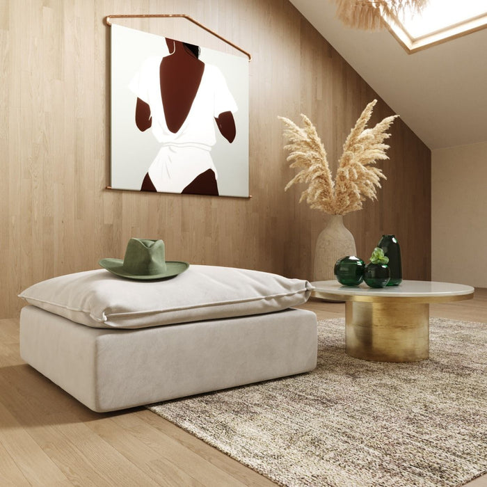 VIG Furniture - Divani Casa Garman Modern Light Grey Ottoman - VGKKKF.2651-GRY-OTTO