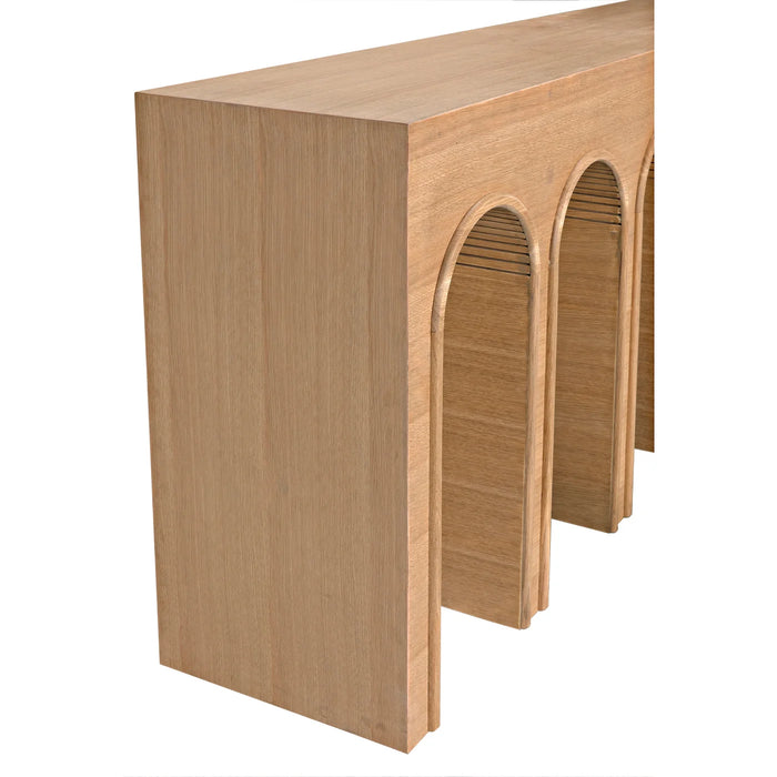 NOIR Furniture - Enzo Console Table in White Oak - GCON427WO