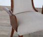 European Furniture - Glamour Arm Chair Set of 2 Dark Moca Natural Wood Grain- 56015-AC - GreatFurnitureDeal