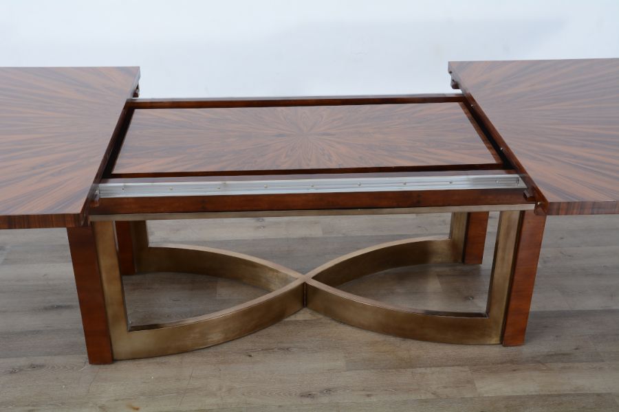 European Furniture - Glamour Dining Table in Dark Mocha Natural rosewood - 56015-DT - GreatFurnitureDeal