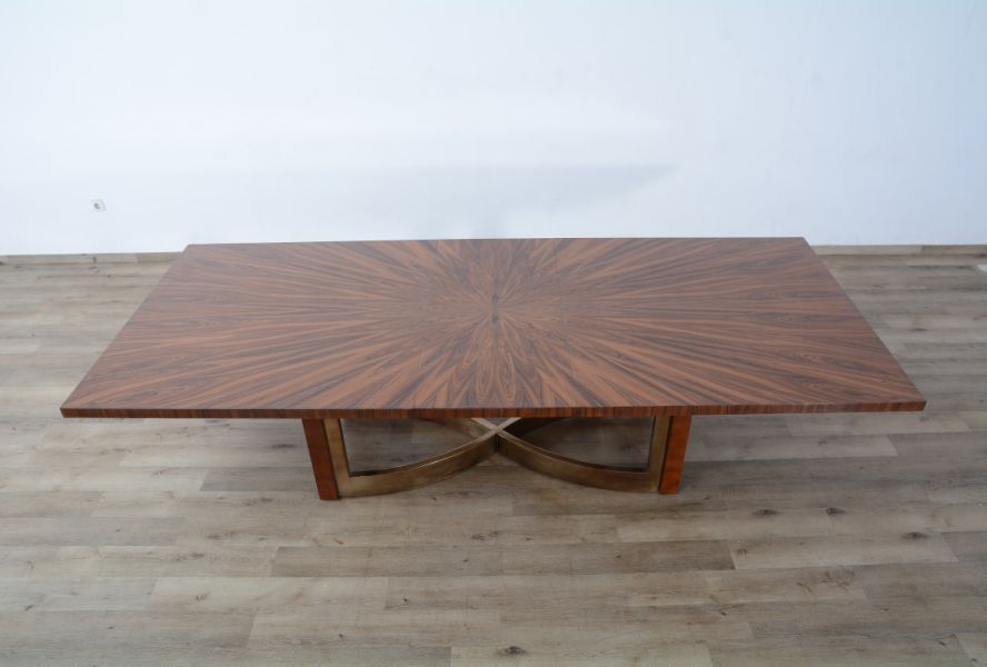 European Furniture - Glamour Dining Table in Dark Mocha Natural rosewood - 56015-DT - GreatFurnitureDeal