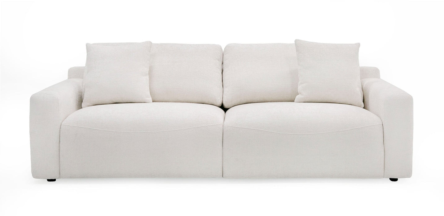 VIG Furniture - Divani Casa Gloria - Modern White Fabric Sofa - VGSX-22052-SOFA-PRL
