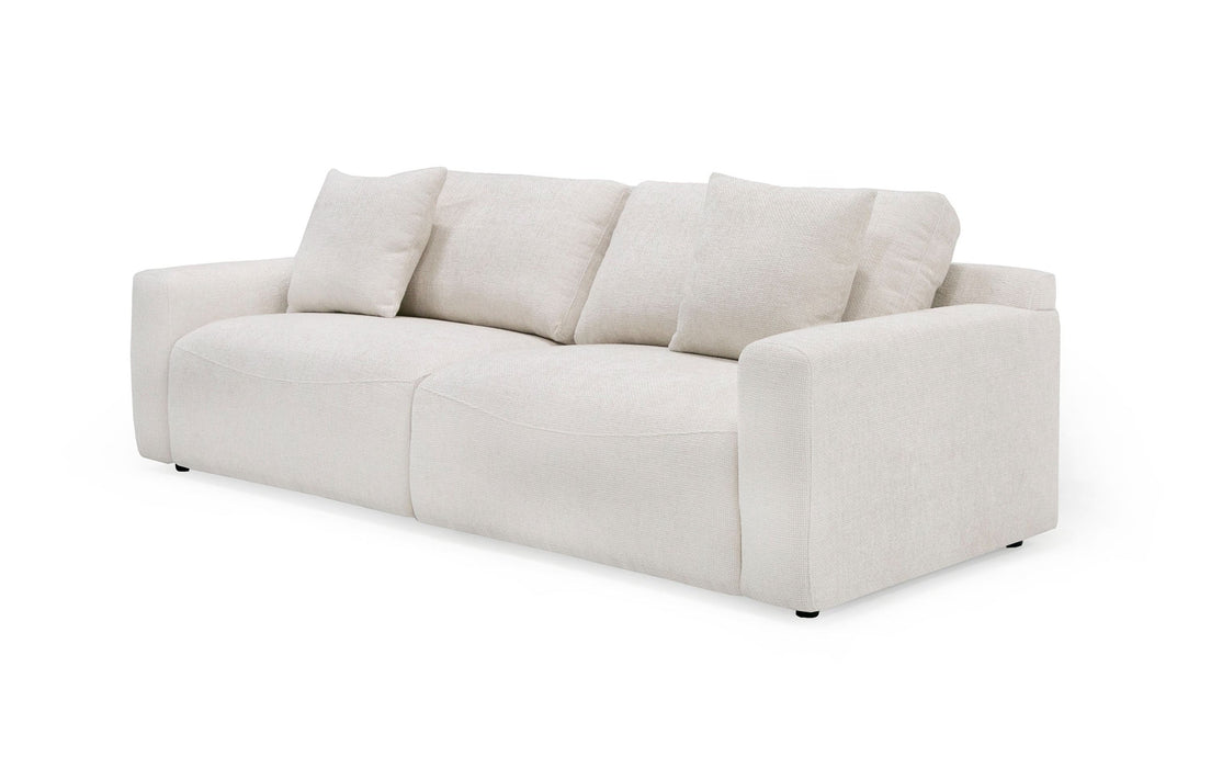 VIG Furniture - Divani Casa Gloria - Modern White Fabric Sofa - VGSX-22052-SOFA-PRL