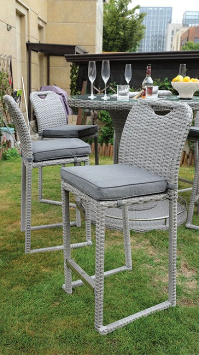 Furniture of America - Cyprus Bar Chair in Gray (Set of 2) - GM-2007-6PK - GreatFurnitureDeal