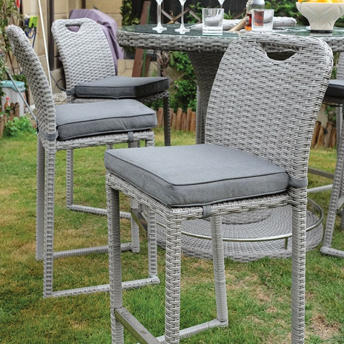 Furniture of America - Cyprus Bar Chair in Gray (Set of 2) - GM-2007-6PK