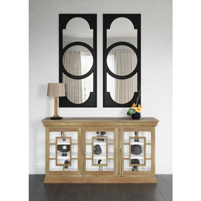 Bramble - Bruges 3 Door Credenza in Fruitwood w/ True White Interior - 76716FRW-TRW--- - GreatFurnitureDeal